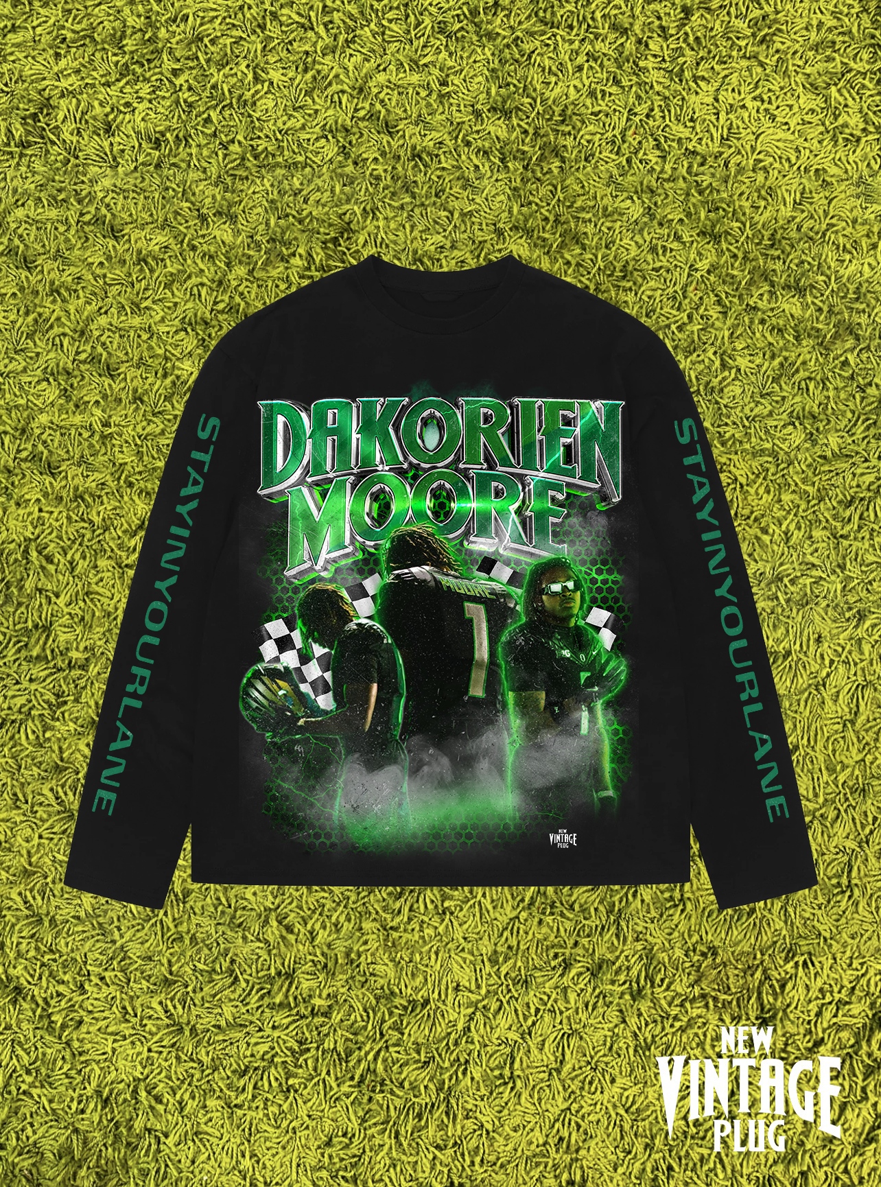 Dakorien Moore Chrome Green Long Sleeve Tee